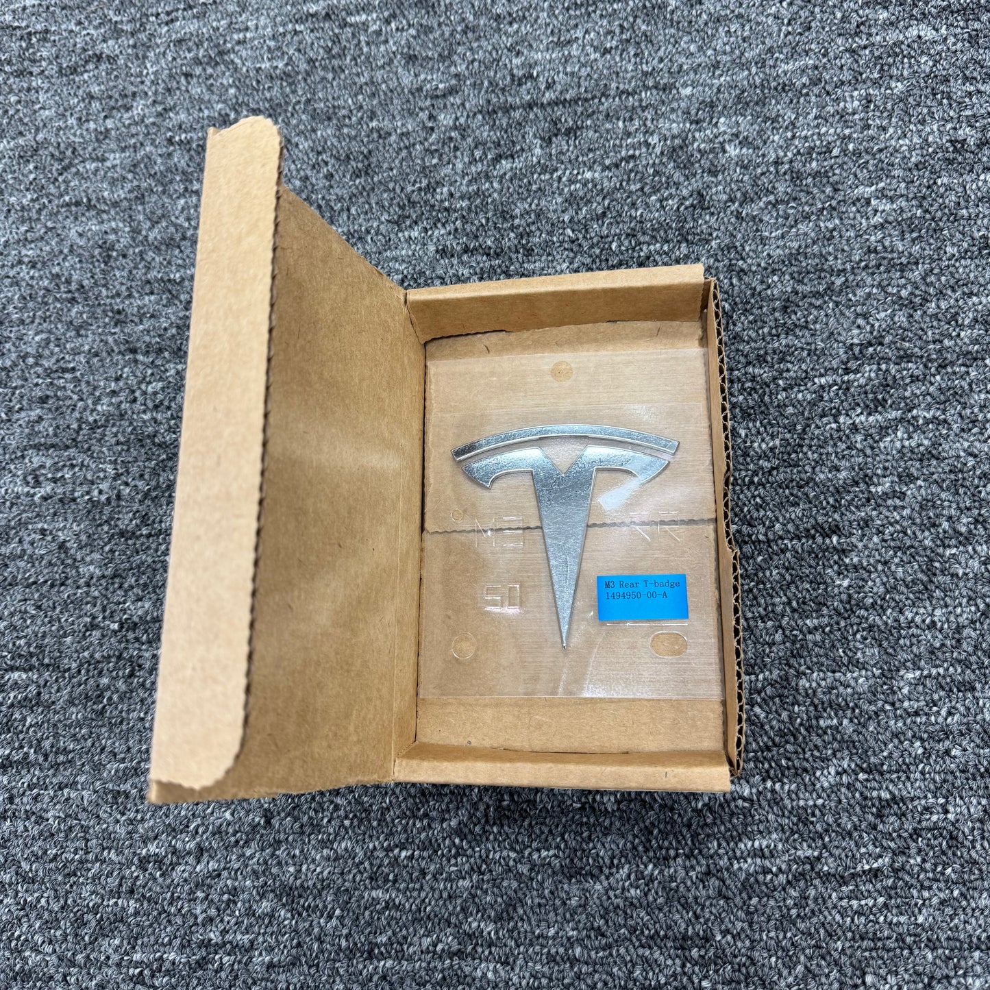 OEM For Tesla 2017-2023 Model 3 Rear 【T】 Trunk Lid Badge Emblem 1494950-00-A